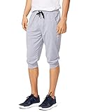 Baleaf Men's Performance Three-Quarter Jogger Pants Light Gray Size M