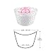 Gospire 50 pcs Pearl Lace Filigree Wedding Cupcake Wrapper Baking Cake Cups Wraps Party Decoration Laser Cut White