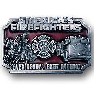 SiskiyouAmerican Fire Fighters Enameled Belt Buckle