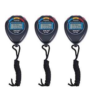 GARNECK 3 Stuks Digitale Stopwatch Timer Draagbare Wedstrijd Sport Stopwatches Training Chronometer Voor Zwemmen…
