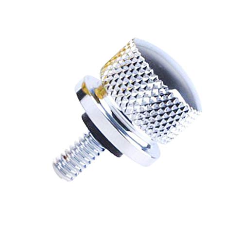 Goldfire 1/4" 6mm Aluminium Alloy Motorcycle Seat Mount Bolt Screw Cap Rear Fender Seats Screw Compatibility for Harley (Silver)
