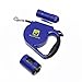 Woofgang Retractable Dog Leash With Bright LED Light & Poop Bag Dispenser | Tangle Free Leash With Ergonomic Handle For Small & Medium Size Dogs Up To 44 Pounds | For Running, Training, Walking & More