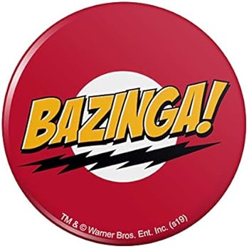 The Big Bang Theory Sheldon Bazinga Kitchen Refrigerator Locker Button Magnet