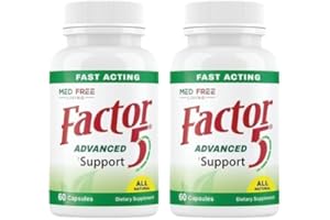 MEDFREE LIVING Factor 5 Med Free Living Advanced Pain Support Supplement. with Turmeric, Stinging Nettle, Horsetail, Garlic and Celery Seed, Supports Joint Comfort 60 Count (Pack of 2)