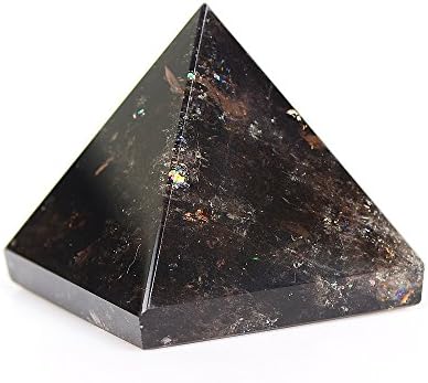 Amazing Smokey Quartz Crystal Pyramid Natural Healing Fluorite Gemstone Generator Geode