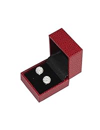 BAYUEBA - Aretes de tuerca de plata fina 925 con bola de cristal 8 mm 10 mm