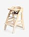 Sepnine Height Adjustable Wooden Highchair Baby High Chair with Padded Cushion 6511 (Natural)