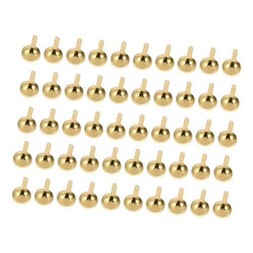 Gatuida 50pcs Two-Legged Metal Rivets Mini Brads for Shoulder Bag DIY Crafts S Art Projects Gold Tone Accessories for Handmade Decoration