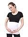 Womens Maternity Belly Band 3 Pack Seamless Everyday Support Bands for Pregnancy(Black+White+Grey)S
