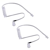 HDE 2 Pack Clear Colored Replacement Coil Audio Tube for Two-Way Radio Audio Headset Kit