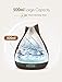 VicTsing 500ml Essential Oil Diffuser, Ultrasonic Aroma Diffuser with 10-20 Hours Longer Working Time, Humidifier with Waterless Auto-Off Function, 4 Timers, 7-Color LED Light for Home, Dark Brown