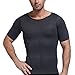 HOTER SLIM Mens Slimming Body Shaper Shirt Tummy Waist Abs Abdomen Slim