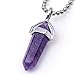 Natural Gemstone Necklace Healing Crystals Reiki Chakra Cut 18-20 Inch Gemstone Pendant Necklace (1pc) Great Gift