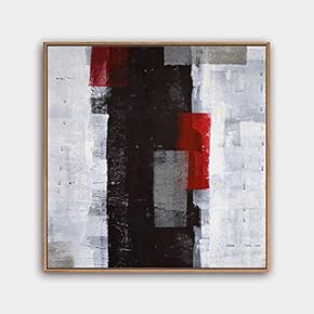 Framed Canvas Wall Art Modern Texture Painting Canvas Prints Home Artwork Decoration for Living Room,Bedroom - 16x16 inches