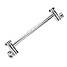 HOMEIDEAS 10 INCH Adjustable Showerhead Height Extension Shower Arm Extension, Shower Height Extender, Solid Brass Chrome Finished