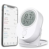 Govee Temperature Humidity Monitor, Indoor Bluetooth Thermometer Hygrometer Gauge, Wireless Temp Humidity Sensor with Alert, Data Export Thermometer Humidity for Home Garage Cigar Humidor Greenhouse