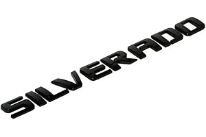 KINGBOO 3D Raised and Strong Adhesive Decals Letters Badge Fit for Silverado 1500 2500Hd 3500Hd - Gloss Black