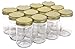 North Mountain Supply 12 Ounce Regular Mouth Mason Canning Jars - With Gold Safety Button Lids - Case of 12