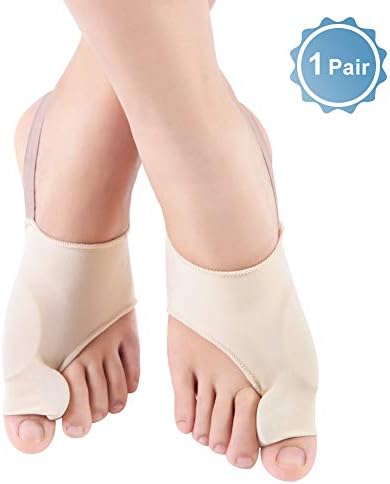 Bunion Corrector Toe Straightener, Orthopedic Bunion Splint Protectors for Day and Night Time, Toe Separators Foot Support Sleeve with Gel Pad, Hallux Valgus Pain Relief, Anti-Slip Design(M)