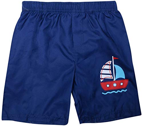 Sweet & Soft Baby Boys 4-Piece Rash Guard and Trunk Swimsuit Set (Infant/Toddler) (Stripe LS, 12 Months)' - Thumbnail 4