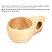Mochiglory Wooden Cup Camping Cup Nordic Style Handmade Natural, Portable Wood Mug Drinking Cup for Coffee, Tea and Milk