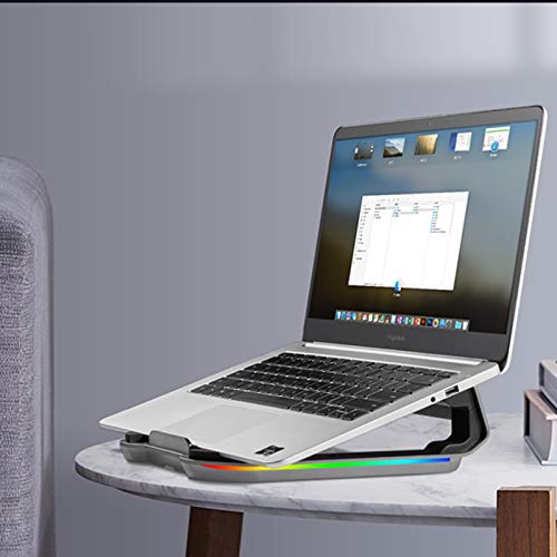 AICHESON Laptop Stand with USB C Hub, Aluminum Laptops Mount Computer
