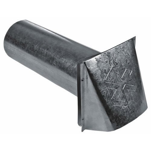 Builder's Best 110889 Thruwall Dryer Vent Hood, 4", Galvanized