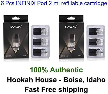 6 Pcs smok infinix pod Cartridge 2ml / 1.4 Ω 100% Authentic SMOK² (6 Pcs / 2Packs)