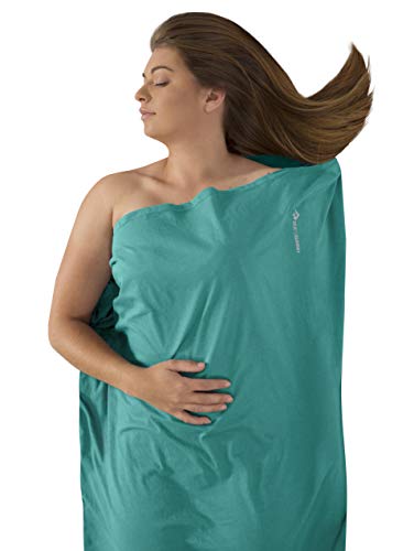 Sea to Summit Expander Travel Liner, Sea Foam, Traveler with Pillow Insert