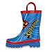 DC Comics Kids Boys' Superman Character Printed Waterproof Easy-On Rubber Rain Boots (Toddler/Little Kids)