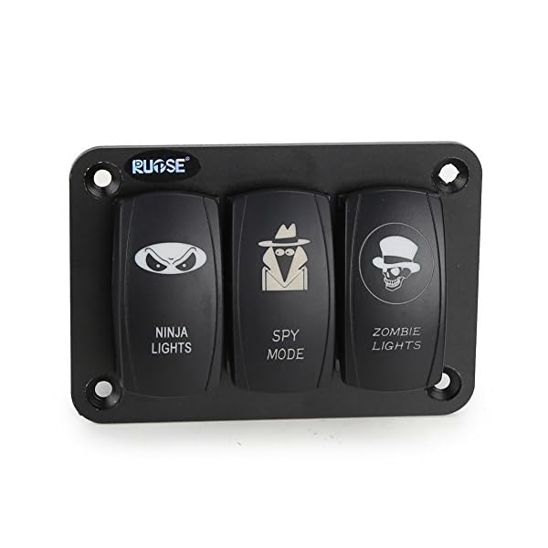 Rupse-3-Gang-Marine-Boat-Car-Switch-Panel-Blue-Red-LED-Light-5pin-On-off-Rocker-Switch-12-24V