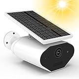 Outdoor Solar Battery Power Security Camera,1080P Wireless Rechargeable Battery IP Camera with Motion Detection, IP CCTV Video Cam with Night Vision and SD Card Slot for Indoor and Outdoor Suveillance