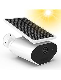 Outdoor Solar Battery Power Security Camera,1080P Wireless Rechargeable Battery IP Camera with Motion Detection, IP CCTV Video Cam with Night Vision and SD Card Slot for Indoor and Outdoor Suveillance
