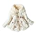 Weixinbuy Kids Girls Faux Fur Fleece Lapel Coat Winter Warm Jacket