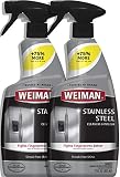 Weiman Stainless Steel Cleaner and Polish - 22 Ounce (2 Pack) - Protects Appliances from Fingerprints and Leaves a Streak-Free Shine for Refrigerator Dishwasher Oven Grill etc - 44 Ounce Total