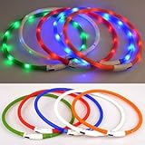 Walgap® LED Dog Collar Rechargeable USB One Size Fits All Waterproof Night Safety Pet Dog Collar (Green)