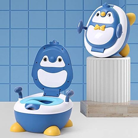 Amazon Co Jp ベビー トイレトレーニング トイレトレーニングシート蓋とハンドル付き旅行トイレ 滑り止め足 ためにキッズ少年少女 Color Blue ホーム キッチン