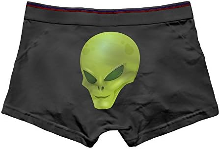 Fluorescent Green Skull Alien Men's Boxer Brief Underwear