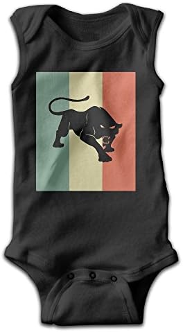 Xgnzyq Panther Silhouette Cute Infant Baby Kids Sleeveless Toddler Climb Jumpsuit|Crawling Clothes 3M