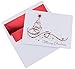 Christmas Cards - Merry Christmas Tree - 20 Pack of Red Embossed Foil Premium Cards and Red Foil Lined Envelopes