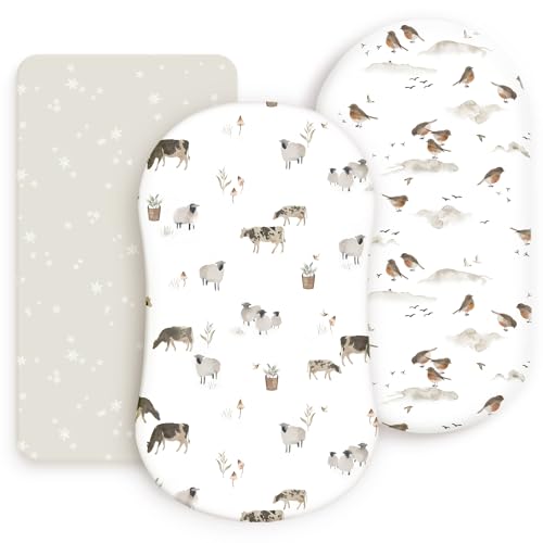 Stretchy Soft Fitted Bassinet Sheet Set