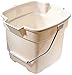 Rubbermaid Roughneck Square Bucket, 12-Quart, Bisque, Sturdy Pail Bucket Organizer Household Cleaning Supplies Projects Mopping Storage Comfortable Durable Grip Pour Handle