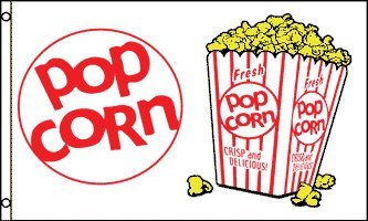 Popcorn Flag, 3X5 Banner Sign Pop Corn