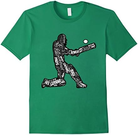 Men's Cricket sport t-shirt gifts Medium Kelly Green