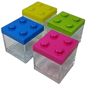 12 X SCATOLINA PORTACONFETTI PLEX PLASTICA MATTONCINI Costruzioni Assortiti Verde Giallo Blu Fuxia 3 lego 12 X SCATOLINA PORTACONFETTI PLEX PLASTICA MATTONCINI Costruzioni Assortiti Verde Giallo Blu Fuxia LEGO
