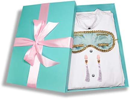 Audrey Hepburn Breakfast at Tiffany's Complete Sleep Set Holly Golightly Costume Sleep Mask, Ear Plugs Tuxedo Sleep Shirt