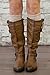 Modern Boho Knit Boot Cuffs Criss Cross Pattern Boot Toppers Oatmeal