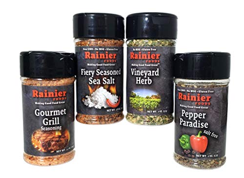 HPILISH Rainier Foods 4 Flavor Seasoning Set | No MSG Spice Blends