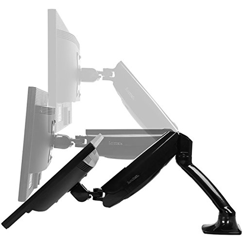 Loctek D5D Dual Monitor Arm Desk Monitor Mounts Fits 10"-27" Monitors, Gas Spring LCD Arm