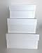 Nested Gift Boxes with Lids, Pearl White, Set/3